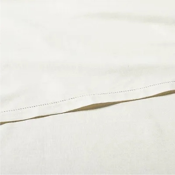 Hearth & Hand Linen Blend Hemstitch Sheet Set Sour Cream (Queen) - Picture 2 of 5